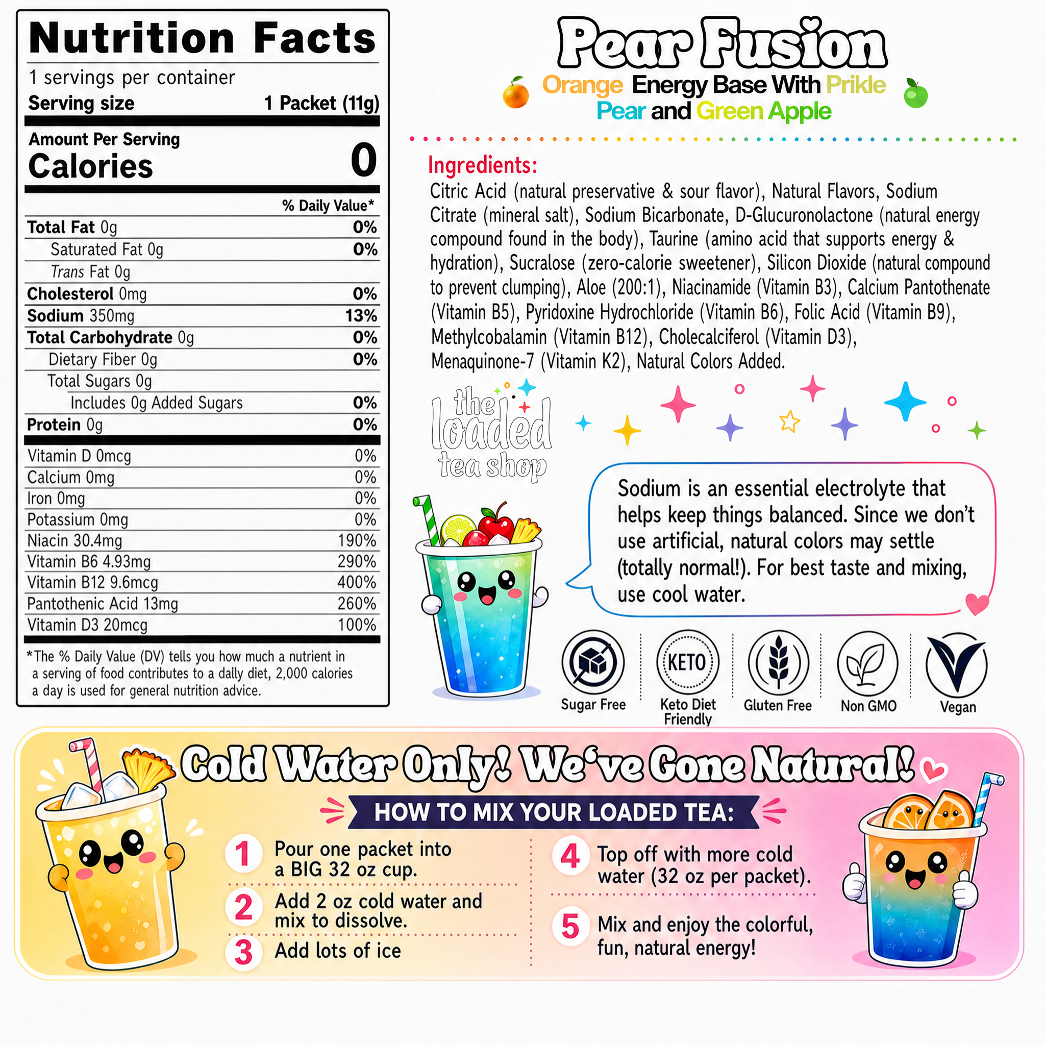 Pear Fusion (Caffeine-Free) - Ready for Daily Cups