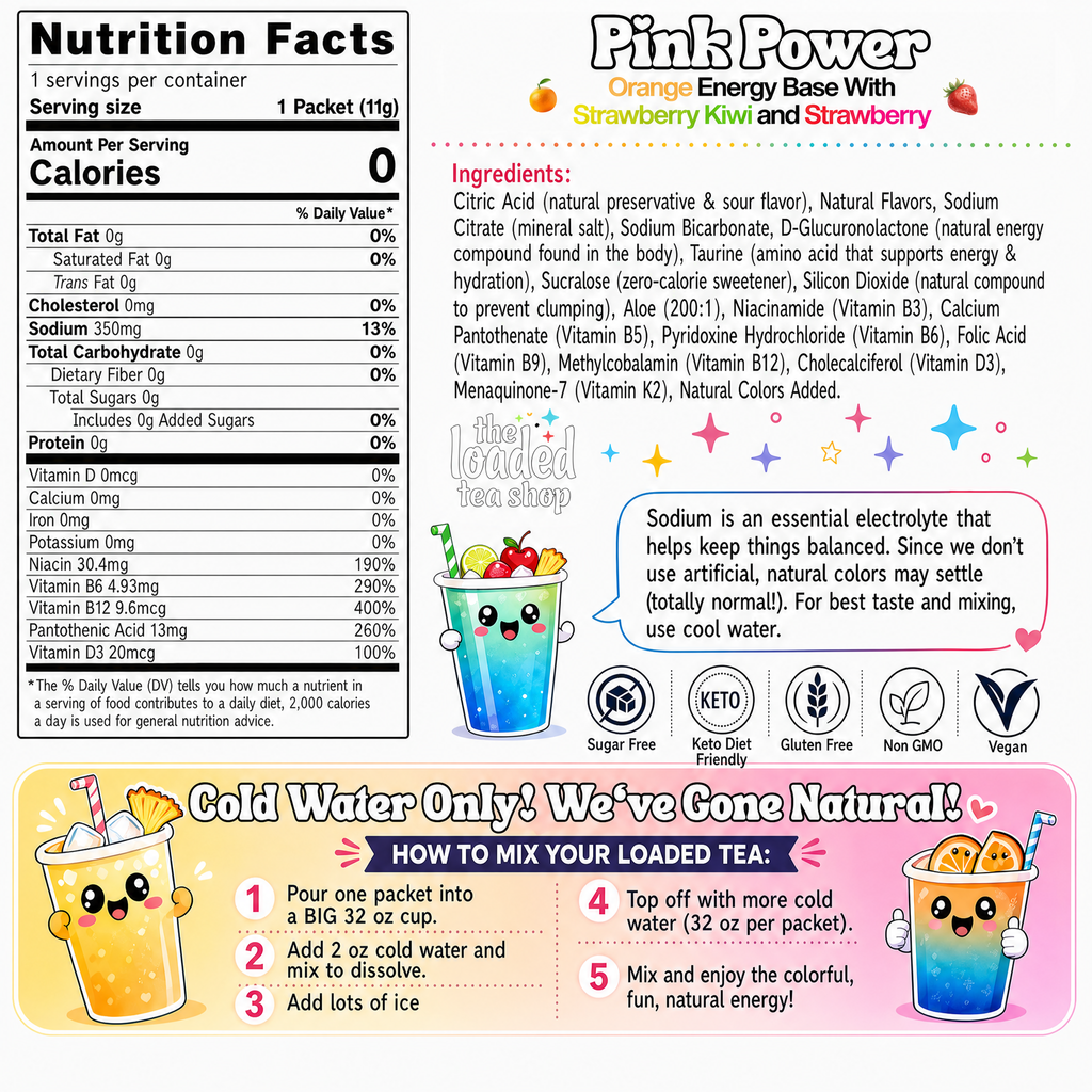 Pink Power (Caffeine-Free) - Tea for Your Desk