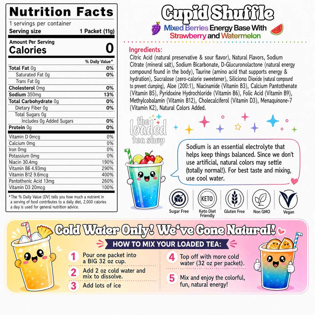 Cupid Shuffle (Caffeine-Free) - Fruity Drink Routine