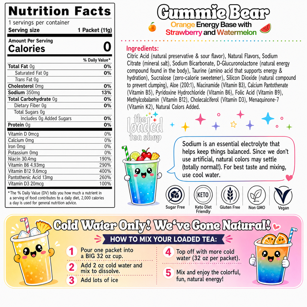 Gummie Bear (Caffeine-Free) - Ready Tea Mix