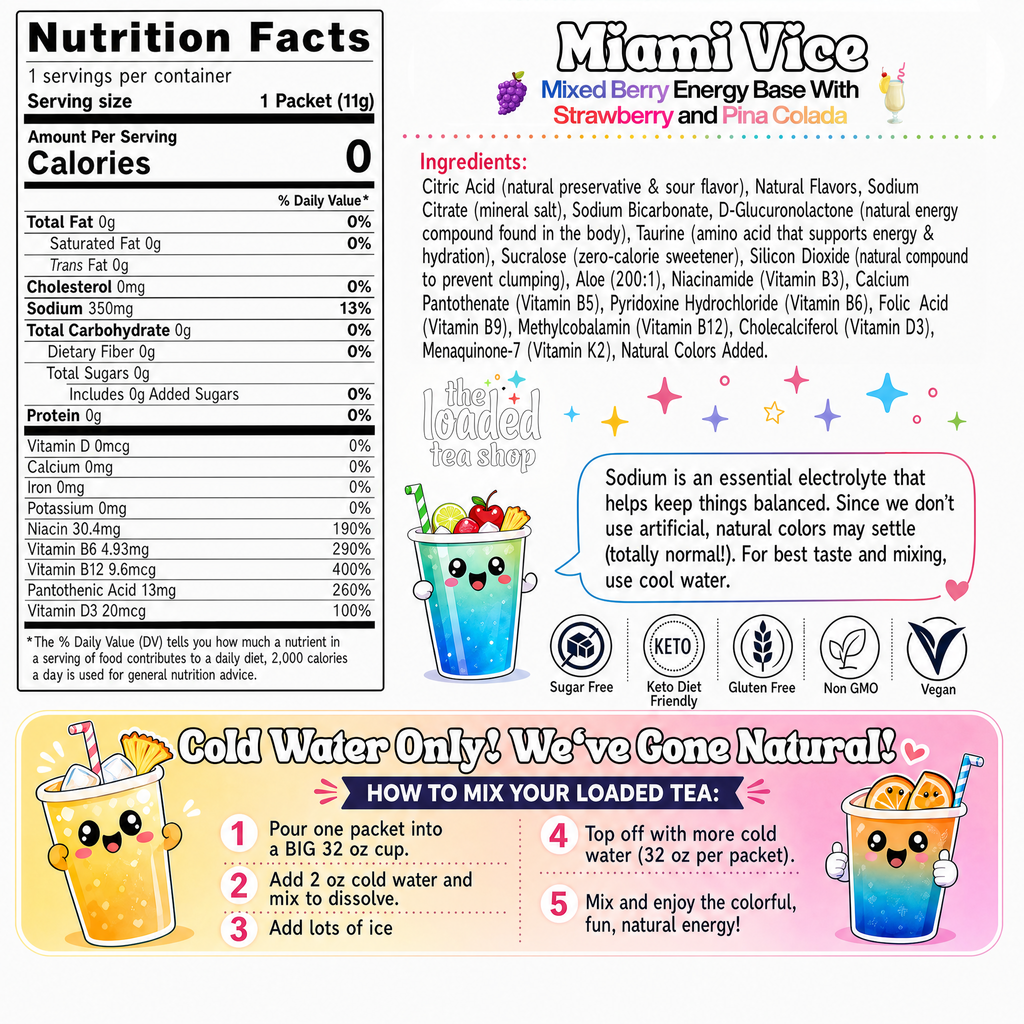 Miami Vice (Caffeine-Free) - Daily Drink Mix