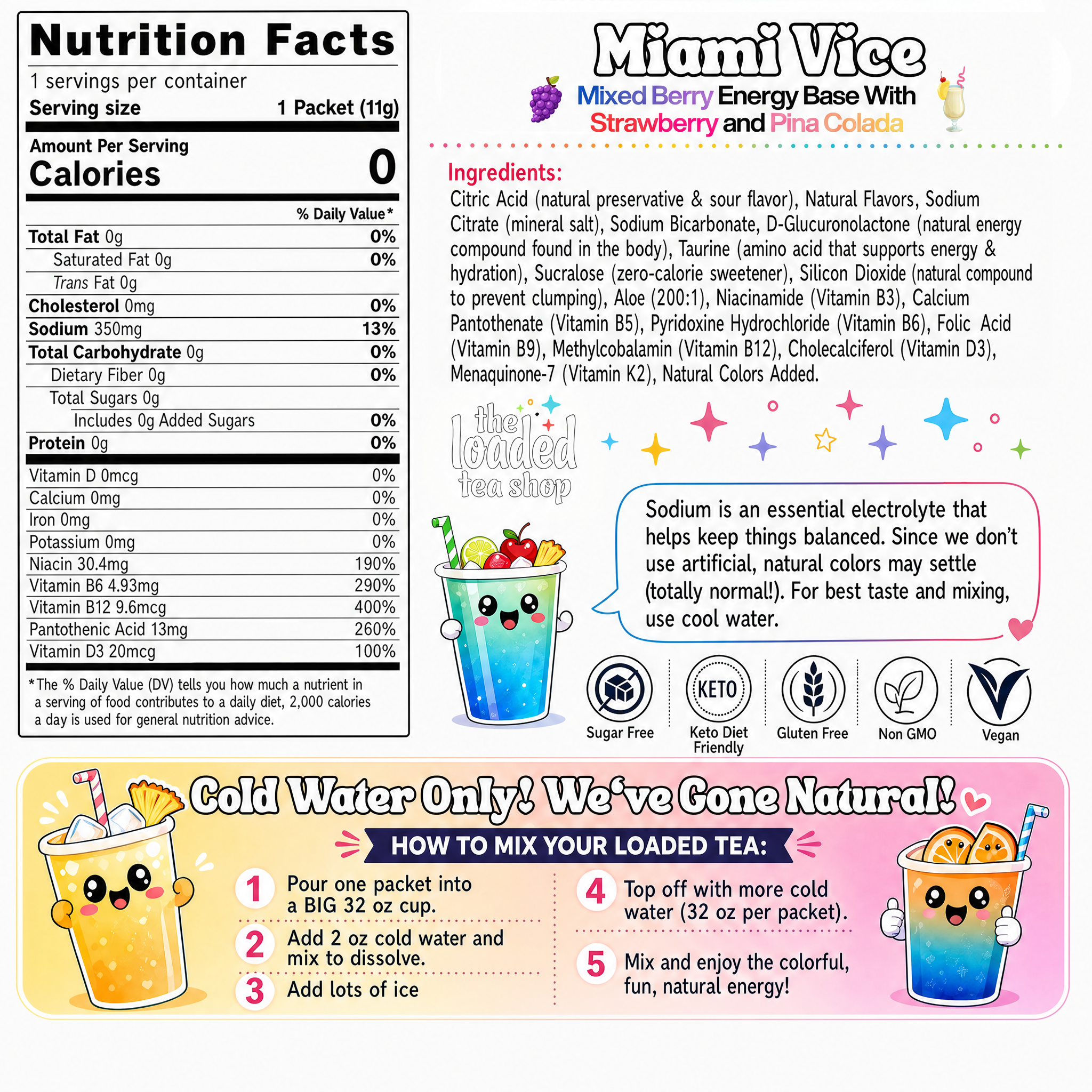 Miami Vice (Caffeine-Free) - Daily Drink Mix