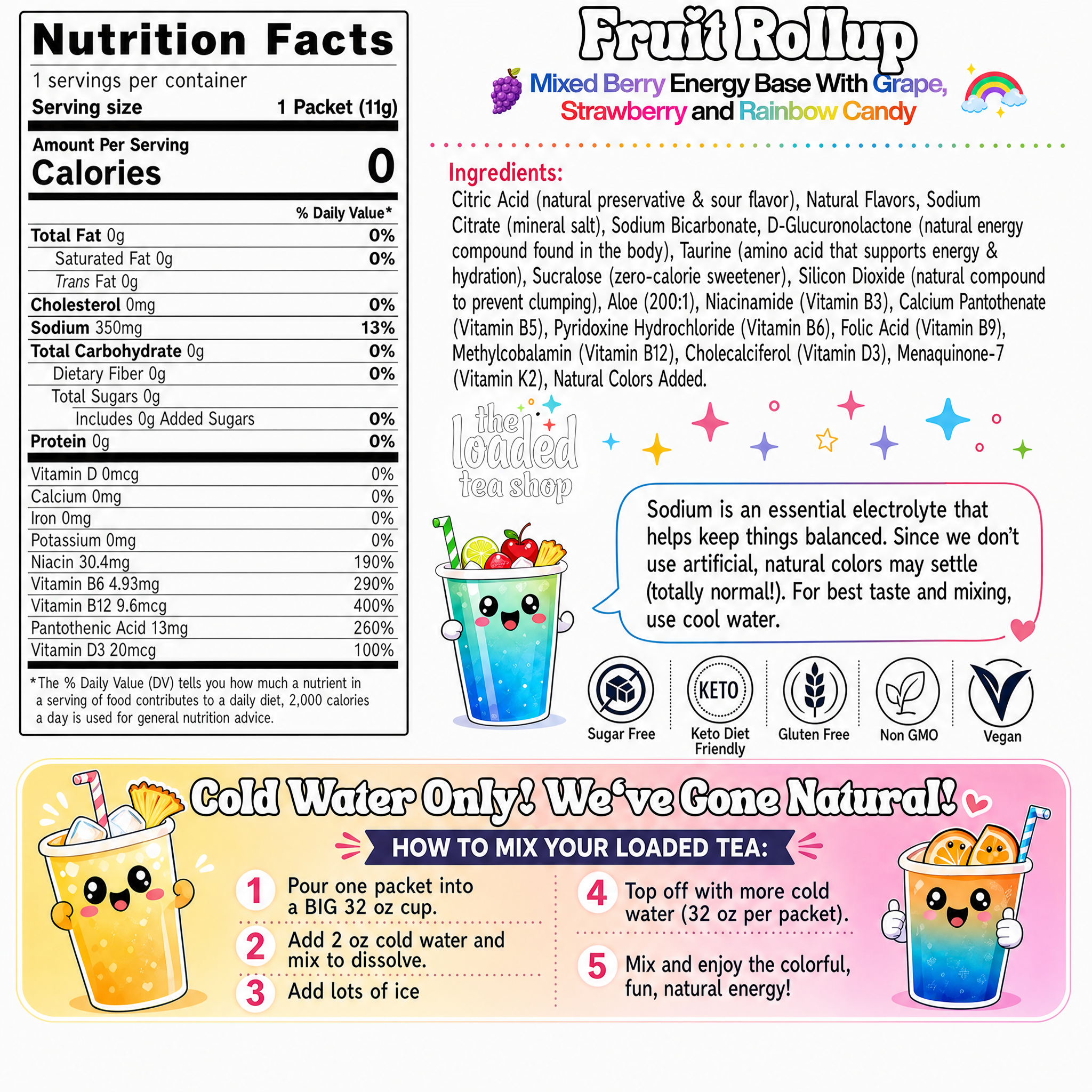 Fruit Rollup (Caffeine-Free) - Bright Drink Mix