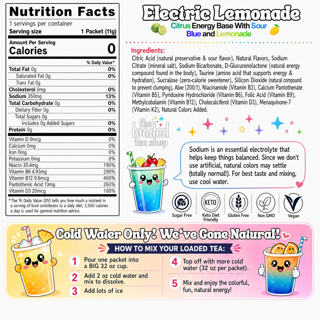 Electric Lemonade (Caffeine-Free) - Fresh Sip Favorite