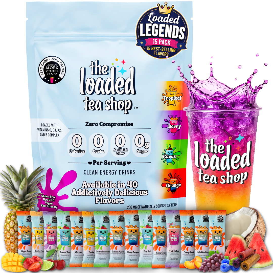 The Loaded Tea Shop Amazon Legendary Best Sellers 15 pack, 11g Stick Pack - Fresh Tea Favorite